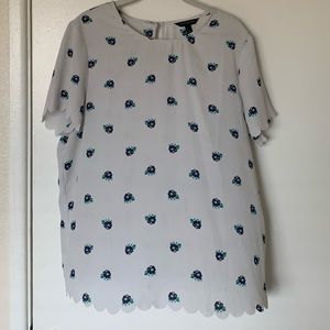 Banana republic flower blouse